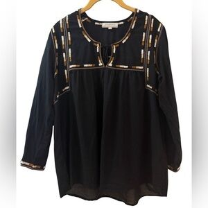 World Market Embroidered Boho Peasant Top Size Small/Medium